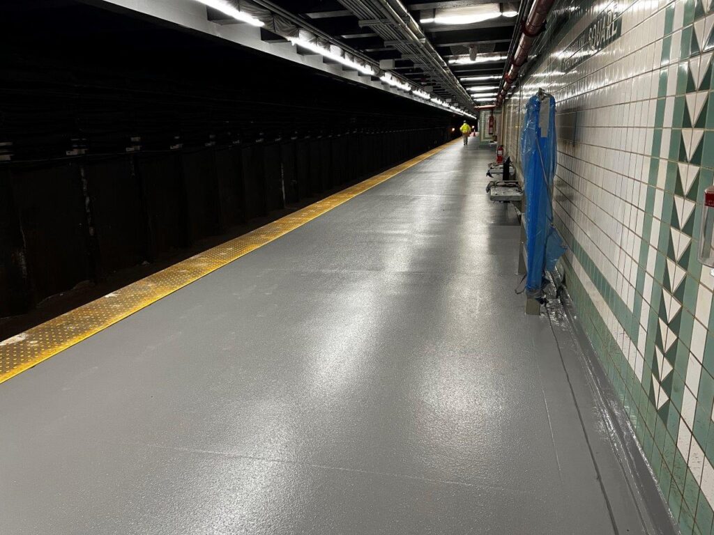 Track 2 Platform after finish coat application